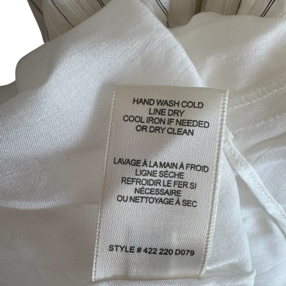 REBECCA TAYLOR | NWT Rumpled Stripe Halter Maxi Dress | White 14 - Picture 7 of 15